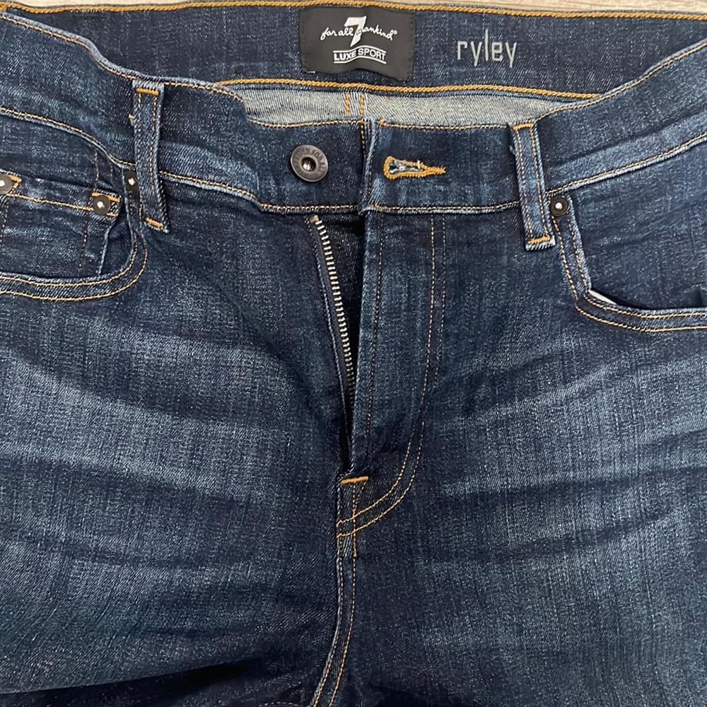 7 For All Mankind Luxe Aport Men's Ryley Jeans Size 30X33 Dark Wash